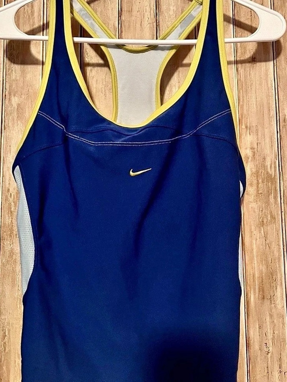 Nike Dri-FIT Athletic Tank Top in Blue & Yellow Size Large